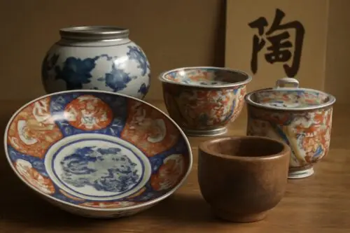Gốm Nhật Bản, gốm Imari, gốm Arita, gốm Bizen, gốm Kutani, nghệ thuật gốm Nhật Bản, trà đạo Nhật Bản, kỹ thuật Raku, kỹ thuật Kintsugi, ảnh hưởng của gốm Nhật Bản, nghệ thuật phục hồi gốm Nhật Bản.