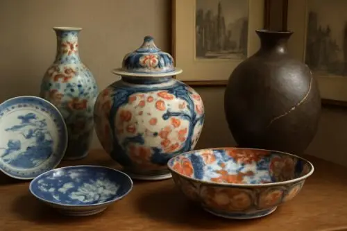 Gốm Nhật Bản, gốm Imari, gốm Arita, gốm Bizen, gốm Kutani, nghệ thuật gốm Nhật Bản, trà đạo Nhật Bản, kỹ thuật Raku, kỹ thuật Kintsugi, ảnh hưởng của gốm Nhật Bản, nghệ thuật phục hồi gốm Nhật Bản.